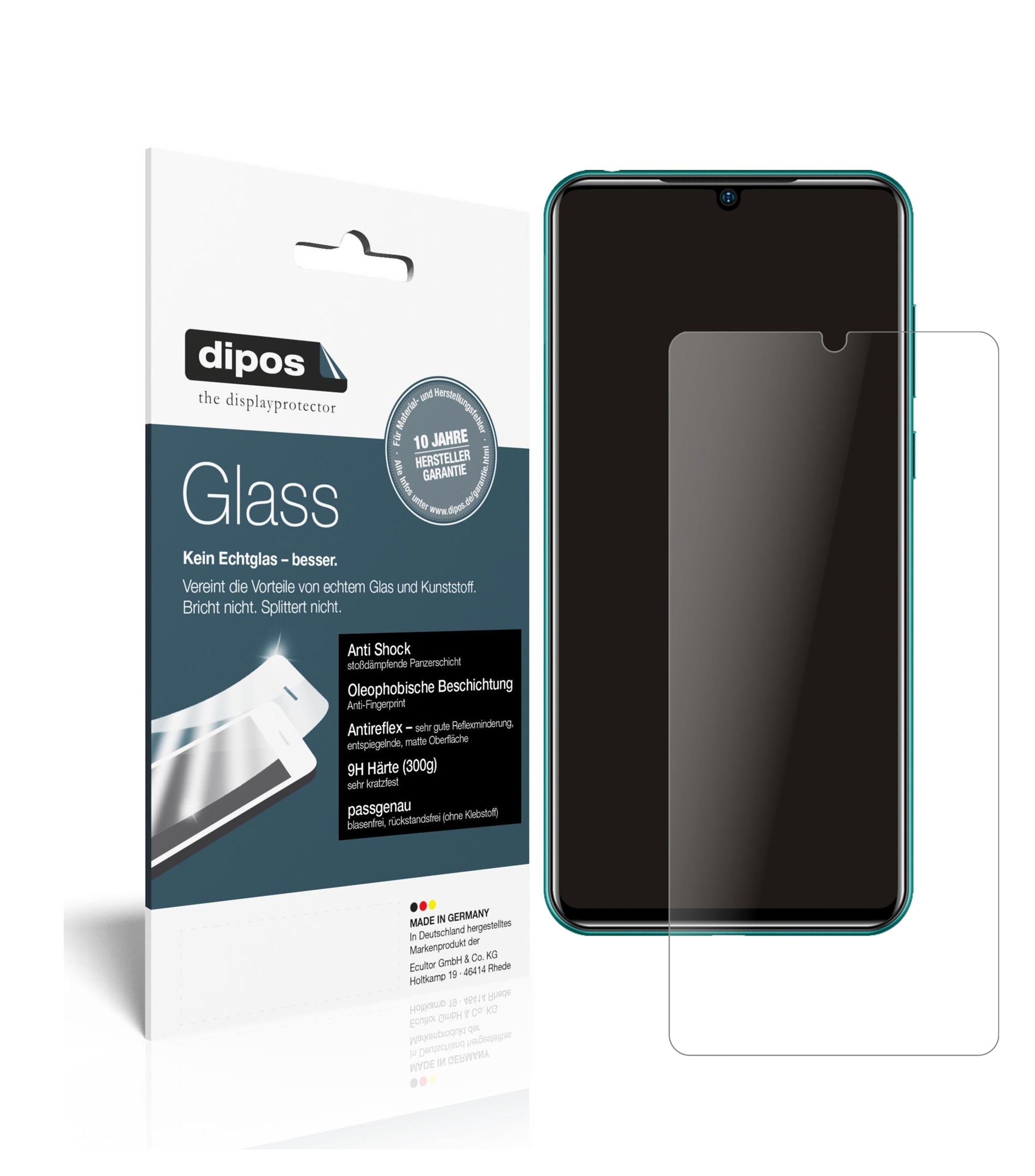 Matte Displayschutzfolie von dipos passend für Doogee N20 Pro, 9H kratzfest und blasenfrei montiert