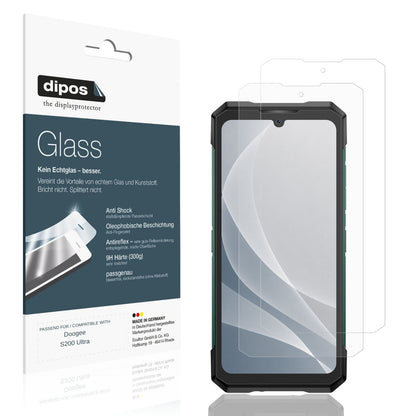 Matte Displayschutzfolie von dipos passend für Doogee S200 Ultra, 9H kratzfest und blasenfrei montiert