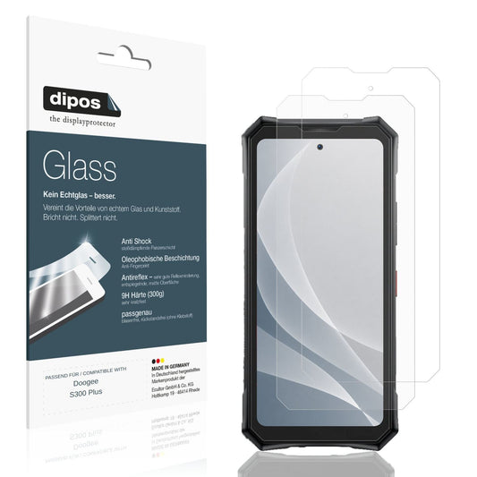 Matte Displayschutzfolie von dipos passend für Doogee S300 Plus, 9H kratzfest und blasenfrei montiert