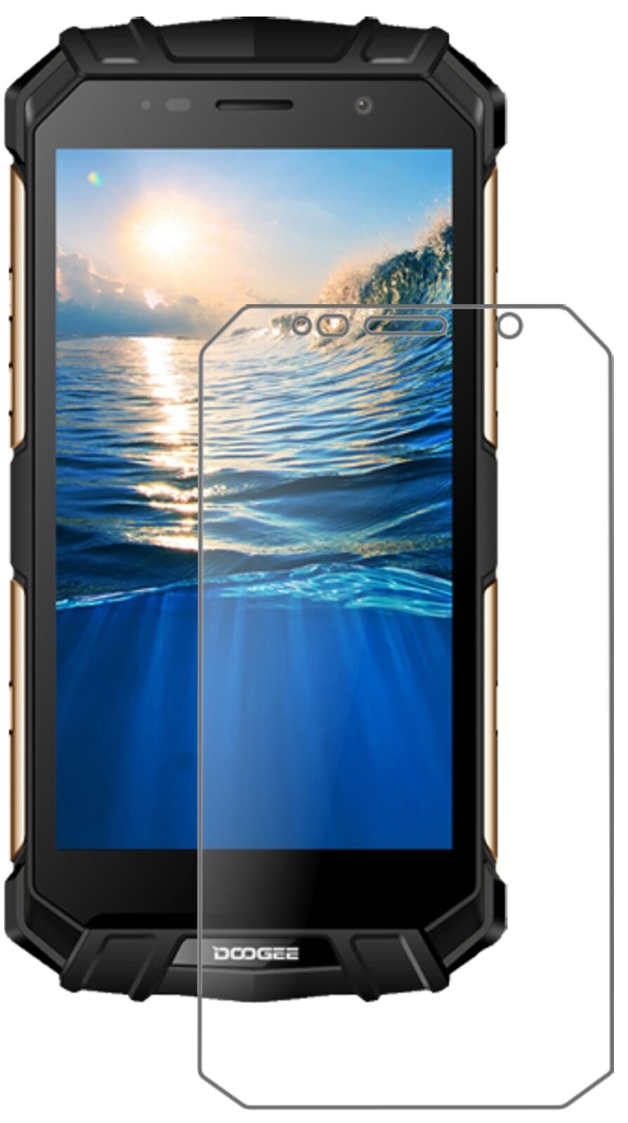Matte Displayschutzfolie von dipos passend für Doogee S60, 9H kratzfest und blasenfrei montiert