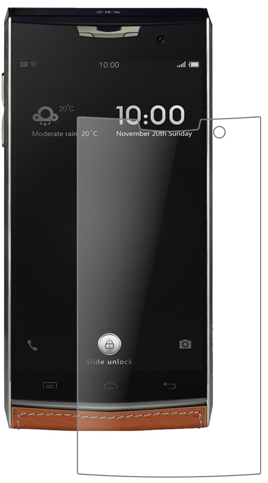 Matte Displayschutzfolie von dipos passend für Doogee T3, 9H kratzfest und blasenfrei montiert