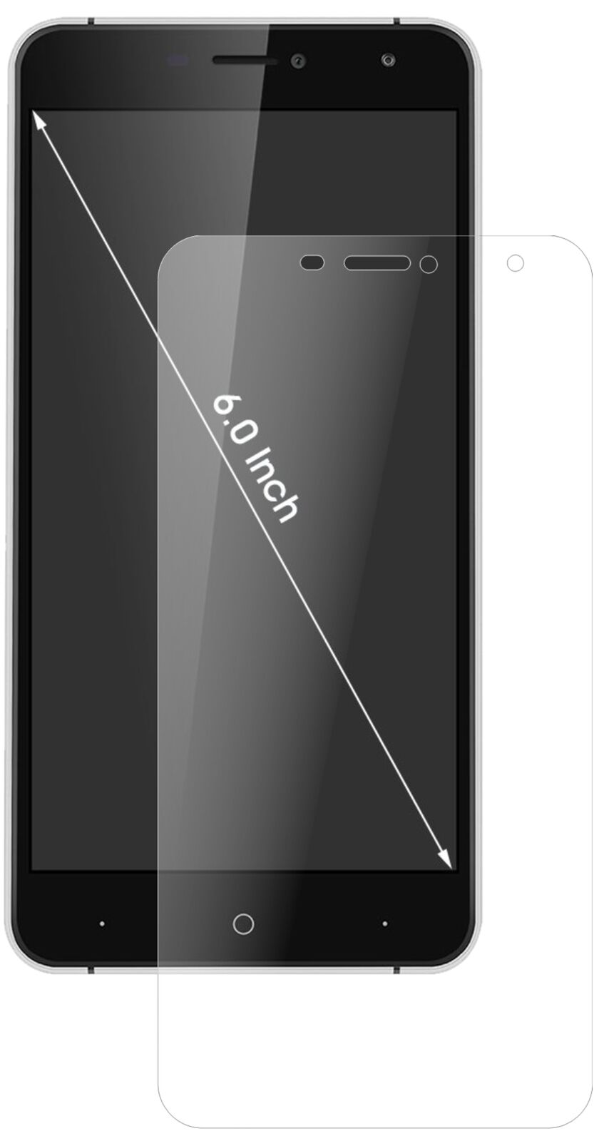 Matte Displayschutzfolie von dipos passend für Doogee X7, 9H kratzfest und blasenfrei montiert