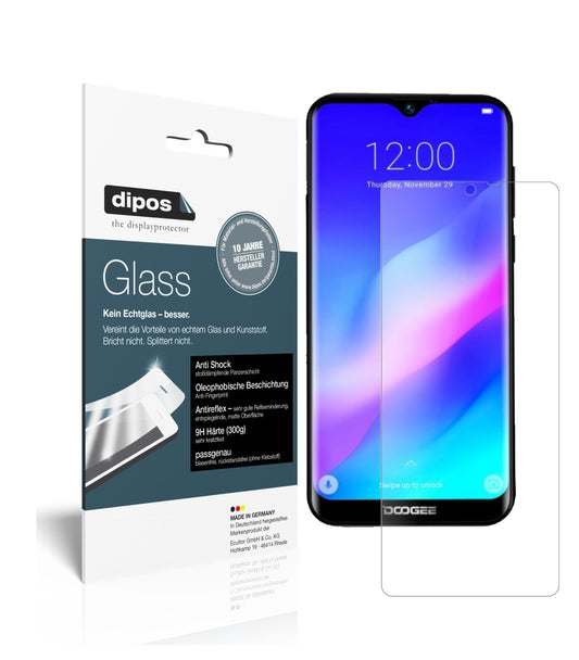 Matte Displayschutzfolie von dipos passend für Doogee Y8 Plus (2019), 9H kratzfest und blasenfrei montiert