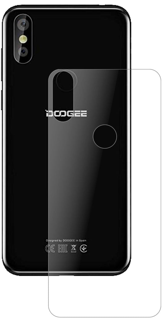 Matte Displayschutzfolie von dipos passend für Doogee Y8 Rückseite, 9H kratzfest und blasenfrei montiert