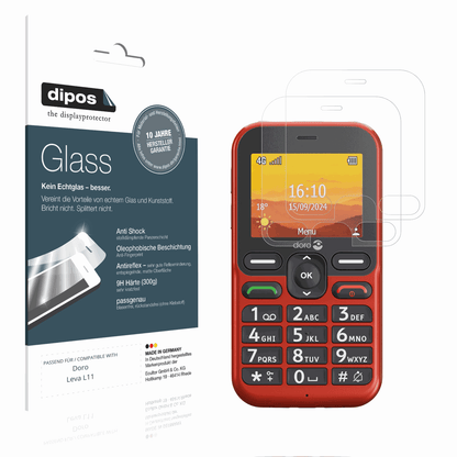 Matte Displayschutzfolie von dipos passend für Doro Leva L11, 9H kratzfest und blasenfrei montiert