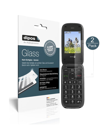 Matte Displayschutzfolie von dipos passend für Doro PhoneEasy 613, 9H kratzfest und blasenfrei montiert