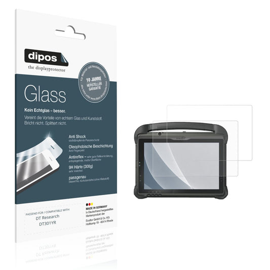 Matte Displayschutzfolie von dipos passend für DT Research DT301YR, 9H kratzfest und blasenfrei montiert