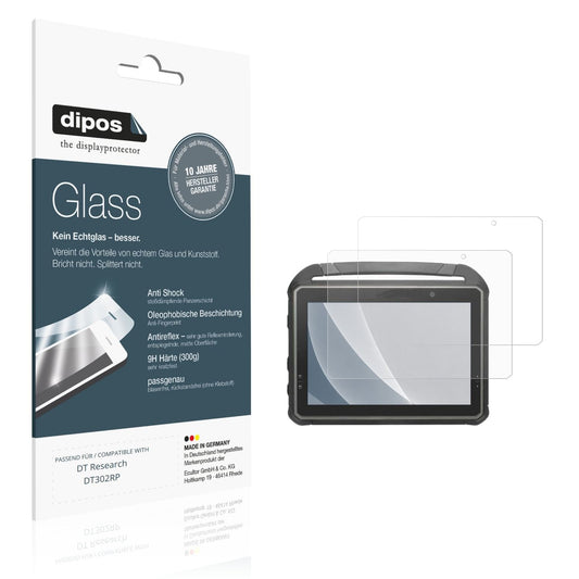 Matte Displayschutzfolie von dipos passend für DT Research DT302RP, 9H kratzfest und blasenfrei montiert