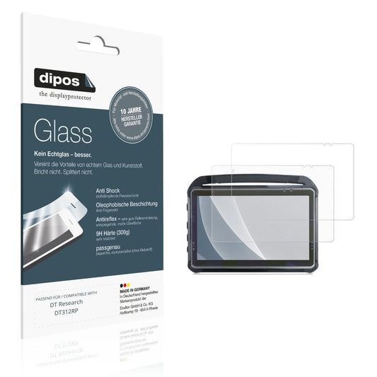 Matte Displayschutzfolie von dipos passend für DT Research DT312RP, 9H kratzfest und blasenfrei montiert