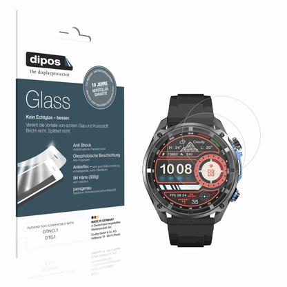 Matte Displayschutzfolie von dipos passend f�r DTNO.1 DTG1, 9H kratzfest und blasenfrei montiert