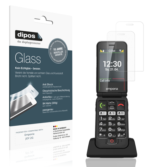 Matte Displayschutzfolie von dipos passend für Emporia JOY 2G, 9H kratzfest und blasenfrei montiert