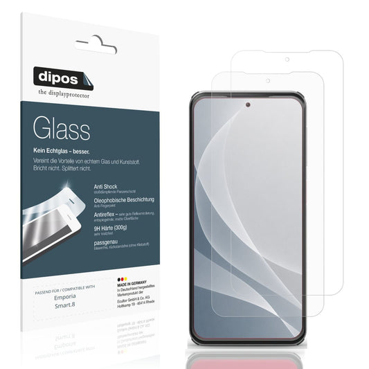 Matte Displayschutzfolie von dipos passend für Emporia Smart.8, 9H kratzfest und blasenfrei montiert