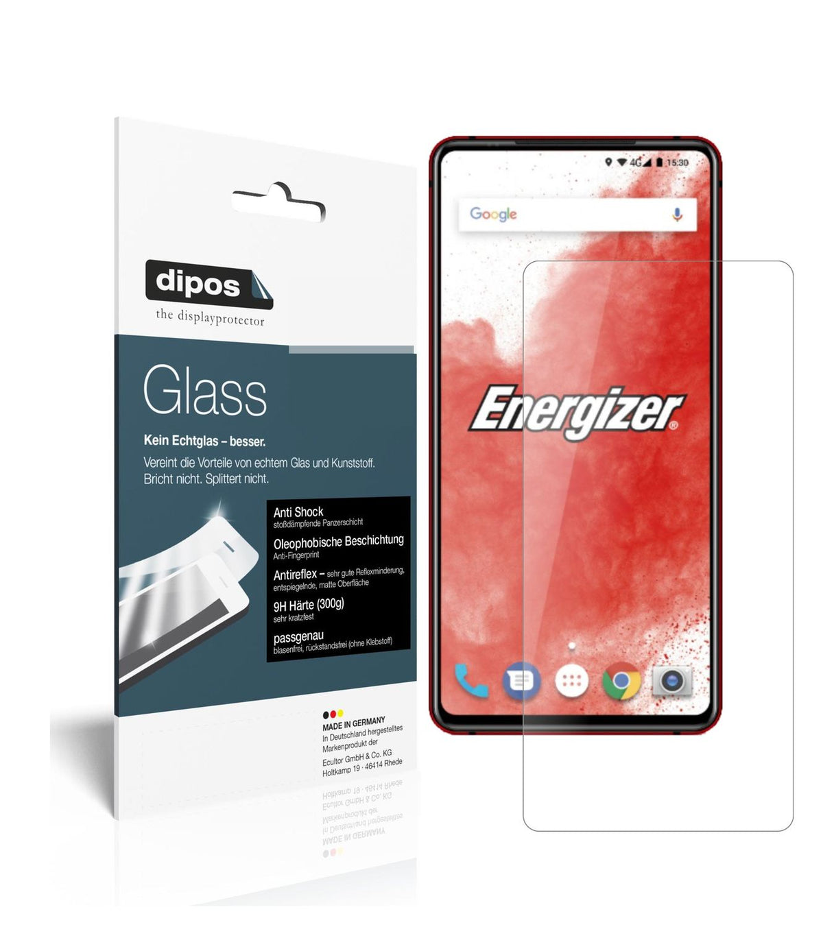 Matte Displayschutzfolie von dipos passend für Energizer Power Max P18K Pop, 9H kratzfest und blasenfrei montiert