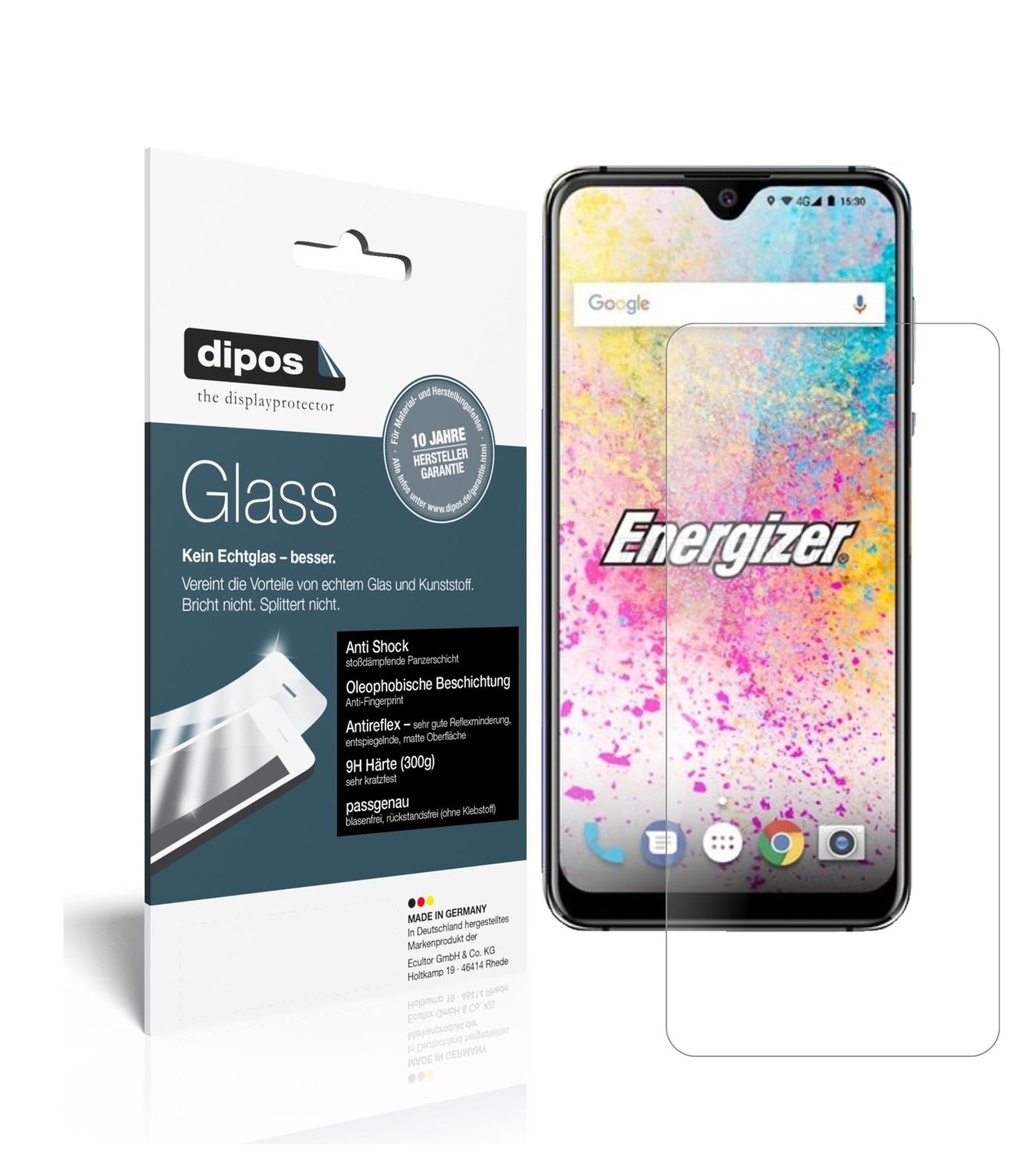 Matte Displayschutzfolie von dipos passend für Energizer Ultimate U620S Pop, 9H kratzfest und blasenfrei montiert