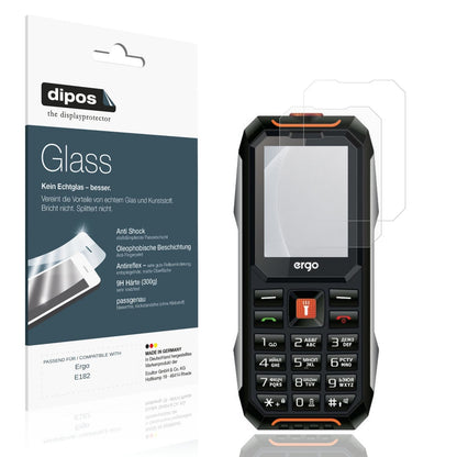Matte Displayschutzfolie von dipos passend für Ergo E182, 9H kratzfest und blasenfrei montiert