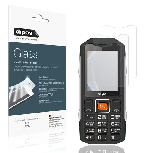 Matte Displayschutzfolie von dipos passend für Ergo E242, 9H kratzfest und blasenfrei montiert