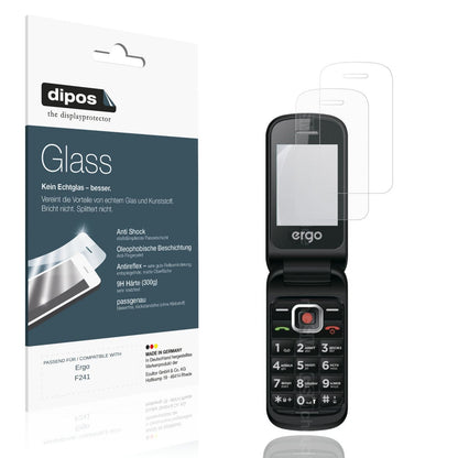 Matte Displayschutzfolie von dipos passend für Ergo F241, 9H kratzfest und blasenfrei montiert