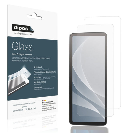 Matte Displayschutzfolie von dipos passend für Erisin ES46GC50-TDE 12.3 Zoll, 9H kratzfest und blasenfrei montiert