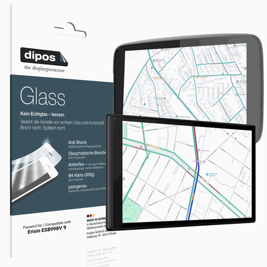 Matte Displayschutzfolie von dipos passend für Erisin ES8998V 9, 9H kratzfest und blasenfrei montiert