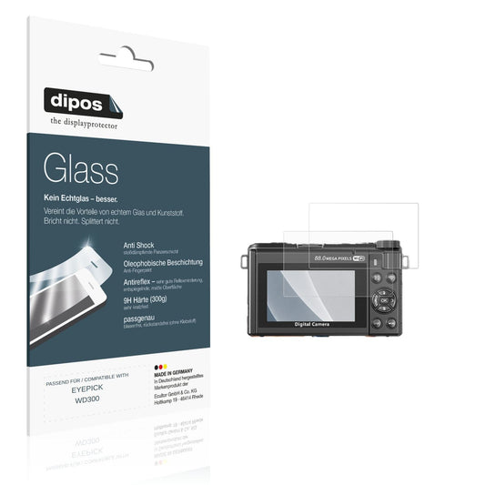 Matte Displayschutzfolie von dipos passend für EYEPICK WD300, 9H kratzfest und blasenfrei montiert