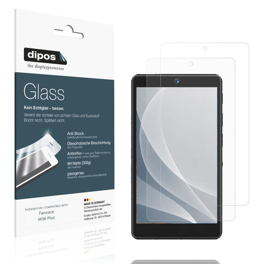Matte Displayschutzfolie von dipos passend für Fanvace M36 Plus, 9H kratzfest und blasenfrei montiert