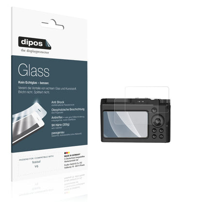 Matte Displayschutzfolie von dipos passend für fceoul Y6, 9H kratzfest und blasenfrei montiert