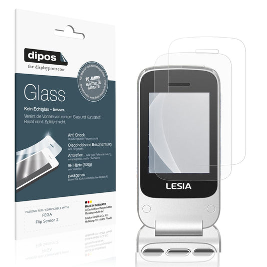 Matte Displayschutzfolie von dipos passend für FEGA Flip Senior 2, 9H kratzfest und blasenfrei montiert
