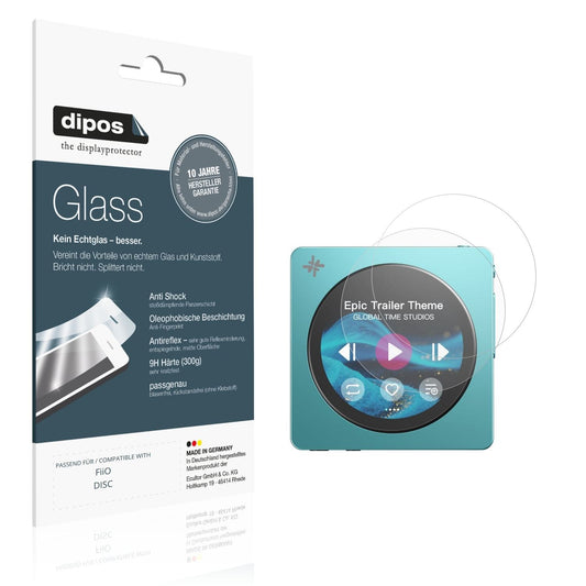 Matte Displayschutzfolie von dipos passend für FiiO DISC, 9H kratzfest und blasenfrei montiert