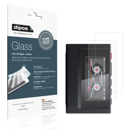 Matte Displayschutzfolie von dipos passend für FiiO Echo Retro, 9H kratzfest und blasenfrei montiert