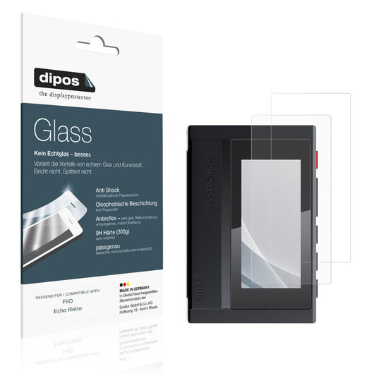 Matte Displayschutzfolie von dipos passend für FiiO Echo Retro, 9H kratzfest und blasenfrei montiert