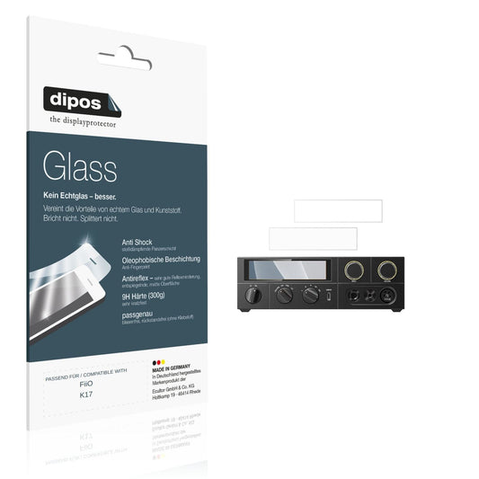 Matte Displayschutzfolie von dipos passend für FiiO K17, 9H kratzfest und blasenfrei montiert
