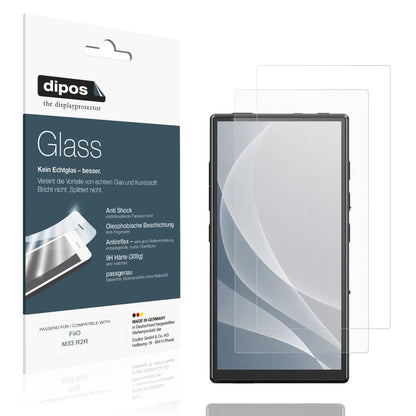 Matte Displayschutzfolie von dipos passend für FiiO M33 R2R, 9H kratzfest und blasenfrei montiert