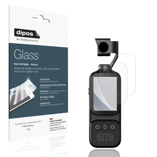 Matte Displayschutzfolie von dipos passend für FIRE BULL C9, 9H kratzfest und blasenfrei montiert