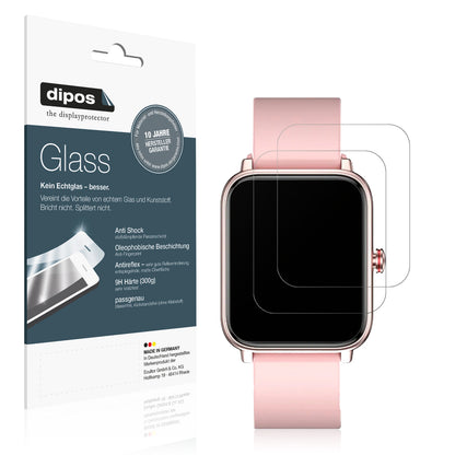 Matte Displayschutzfolie von dipos passend für Fireboltt Ninja Pro Max, 9H kratzfest und blasenfrei montiert