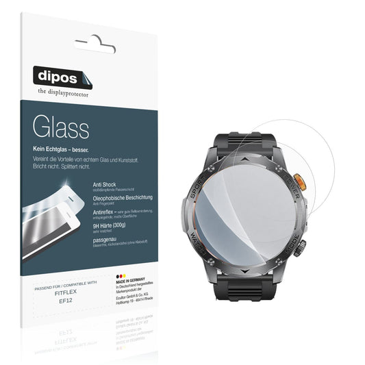 Matte Displayschutzfolie von dipos passend für FITFLEX EF12, 9H kratzfest und blasenfrei montiert
