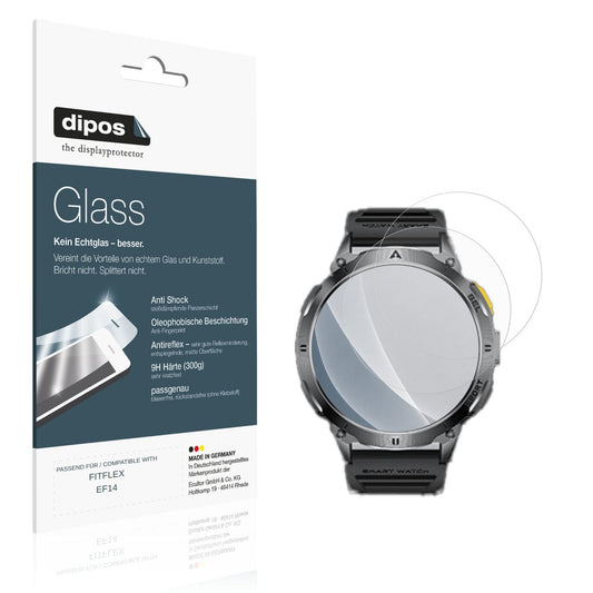 Matte Displayschutzfolie von dipos passend für FITFLEX EF14, 9H kratzfest und blasenfrei montiert