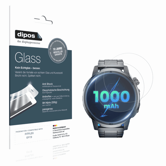 Matte Displayschutzfolie von dipos passend für FITFLEX EF19, 9H kratzfest und blasenfrei montiert