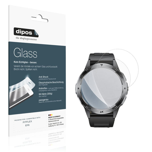 Matte Displayschutzfolie von dipos passend für FITFLEX EF6, 9H kratzfest und blasenfrei montiert