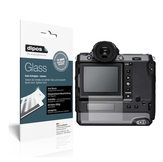 Matte Displayschutzfolie von dipos passend für Fujifilm GFX100, 9H kratzfest und blasenfrei montiert