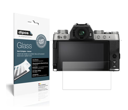 Matte Displayschutzfolie von dipos passend für Fujifilm X-T200, 9H kratzfest und blasenfrei montiert