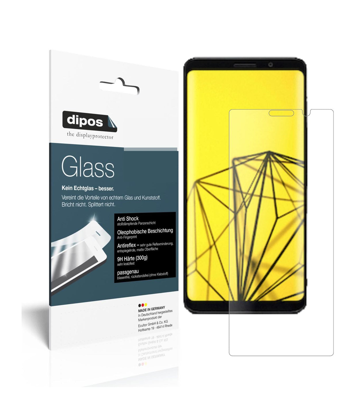 Matte Displayschutzfolie von dipos passend für Fx Tec Pro 1, 9H kratzfest und blasenfrei montiert