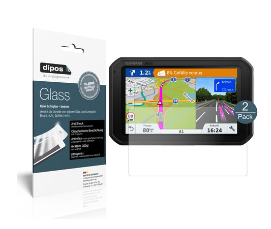 Matte Displayschutzfolie von dipos passend für Garmin Dezlcam 785 LMT-D EU, 9H kratzfest und blasenfrei montiert