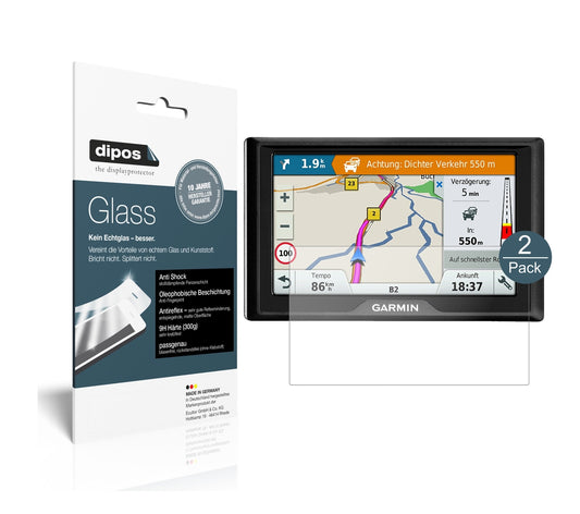 Matte Displayschutzfolie von dipos passend für Garmin Drive 5 MT-S EU, 9H kratzfest und blasenfrei montiert