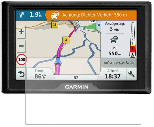 Matte Displayschutzfolie von dipos passend für Garmin Drive 5 MT-S EU, 9H kratzfest und blasenfrei montiert