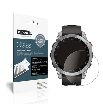 Matte Displayschutzfolie von dipos passend für Garmin Epix Gen 2, 9H kratzfest und blasenfrei montiert