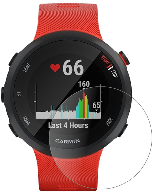 Matte Displayschutzfolie von dipos passend für Garmin Forerunner 45 S, 9H kratzfest und blasenfrei montiert