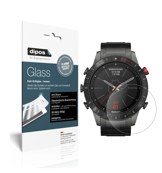 Matte Displayschutzfolie von dipos passend für Garmin MARQ Driver, 9H kratzfest und blasenfrei montiert