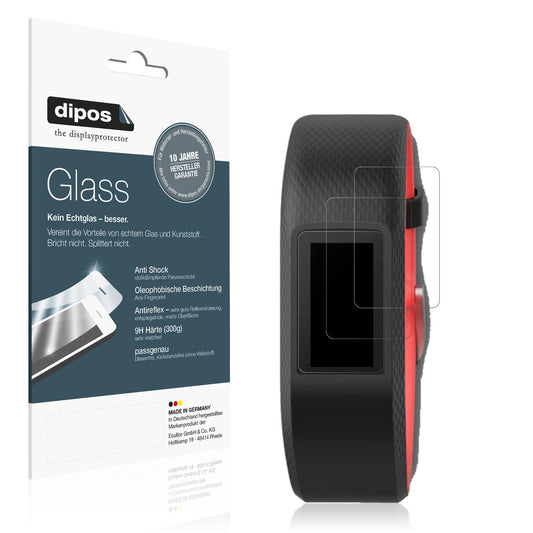 Matte Displayschutzfolie von dipos passend für Garmin Vivosport, 9H kratzfest und blasenfrei montiert