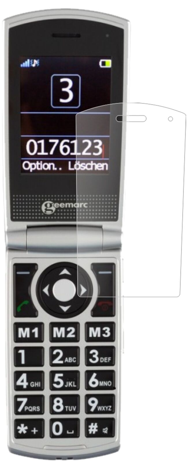 Matte Displayschutzfolie von dipos passend für Geemarc CL 8450, 9H kratzfest und blasenfrei montiert