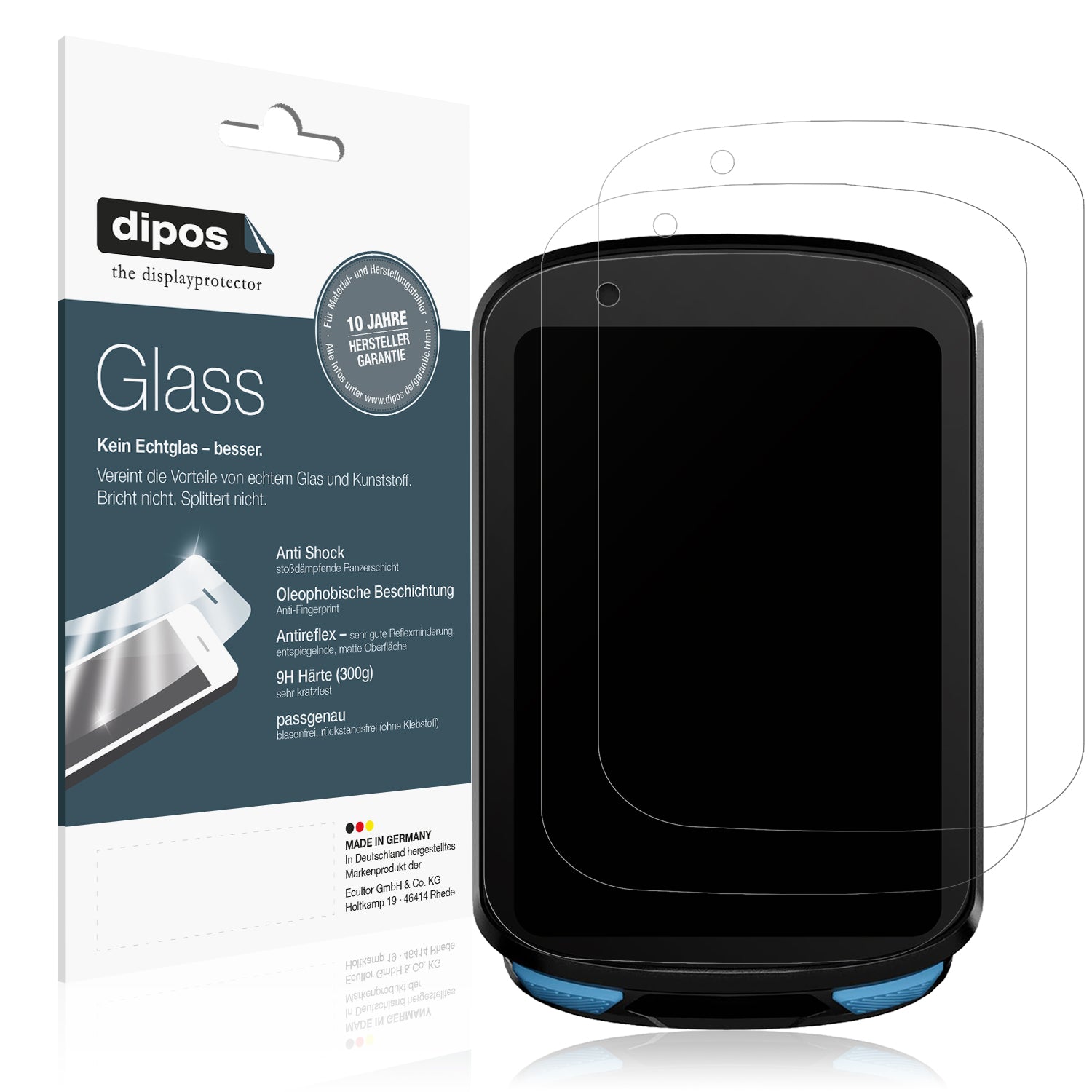 Matte Displayschutzfolie von dipos passend für Geoid CC600 2.4 Zoll, 9H kratzfest und blasenfrei montiert